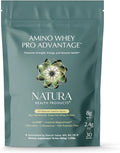 Natura Health Products Amino Whey Pro Advantage™ - Grass-Fed Whey Protein with HMB Creatine L-Glutamine. Clean Ingredients for Muscle Growth Recovery (8 Grams of Protein per Scoop - 30 Servings)