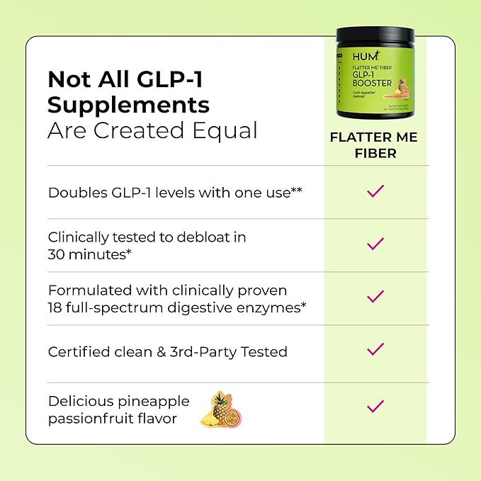 HUM Nutrition Flatter Me Fiber + Dream Team Magnesium Powder Bundle – Digestive Support Fiber &amp Magnesium Bisglycinate Drink Mix with L-Theanine &amp Tart Cherry Cherry Lemon 2-Product Wellness