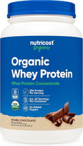 Nutricost Organic Whey Protein Concentrate Double Chocolate Flavored (2LBS) - Gluten-Free Non-GMO