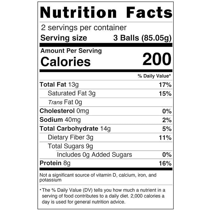 Wholly Balls Protein Bites – Healthy Plant-Based Snack | High Protein Low Sugar Gluten-Free Energy Balls (Pack of 3 Mac Daddy)