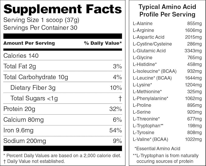 swiig Organic Ancient Grains Plant Protein Powder Vanilla Flavor 2.7 lb Vegan Gluten-Free Dairy-Free Lactose-Free