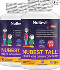 NuBest Tall Kids - Toddlers Vitamins and Kids Vitamins for Age 2 to 9 - Support Bone Strength Overall Health and Immunity - Animal Shapes - 180 Chewable Berry Tablets | Pack 2