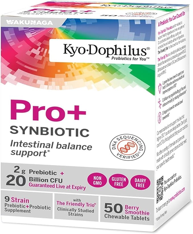 Kyo-Dophilus Pro+ Synbiotic 50 Chewable Tablets