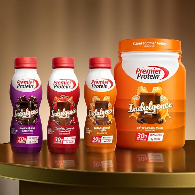 Premier Protein Powder Indulgence Salted Caramel Truffle 30g Protein 160 Calories 2g Sugar Gluten Free (17 Servings)