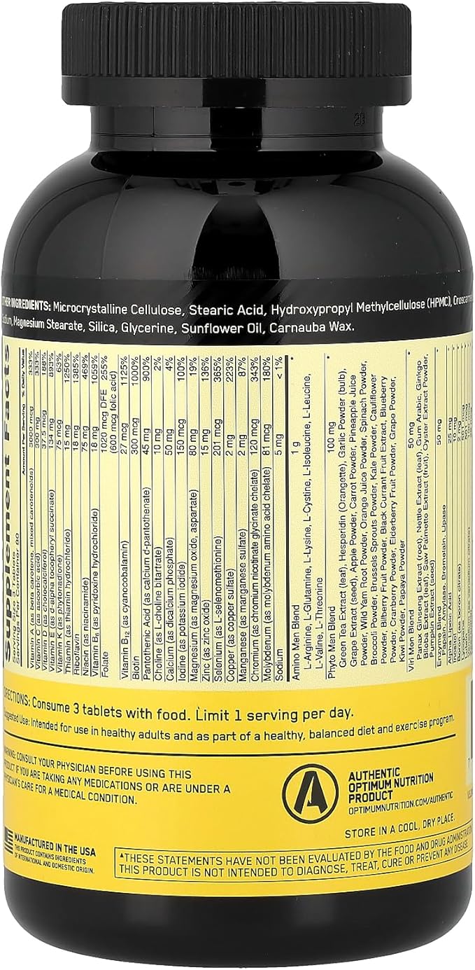 Optimum Nutrition Opti-Men Daily Multivitamin Supplement 240 Count