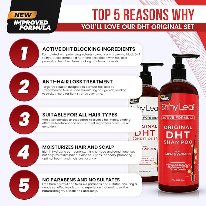 Bariatric Multivitamin with Iron and DHT Blocker Shampoo and Conditioner Hair Loss Shampoo and Conditioner for Women and Men