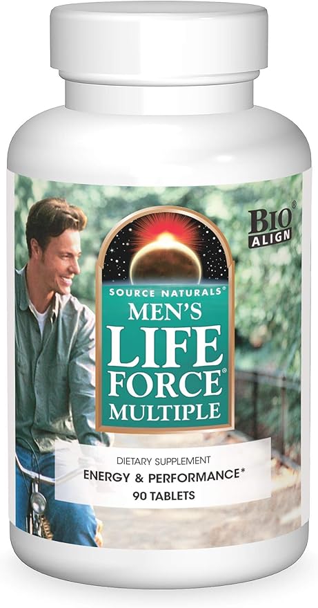 Source Naturals Men's Life Force Multiple Daily Multivitamin &amp Immune Health Supplement - 13 Essential Vitamins Nutrients &amp Minerals - 180 Tablets