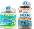 Vegan Omega3 Gummies Potassium Citrate Gummies 1666mg for Adults 2 Pack
