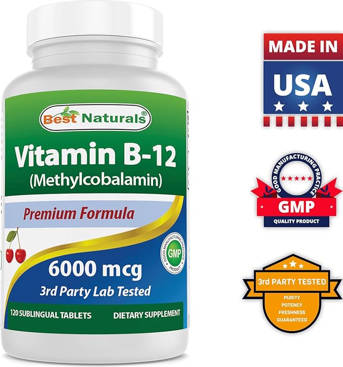 Best Naturals Vitamin B12 6000 mcg &amp Vitamin D3 10000 IU