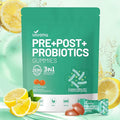 VivoNu Probiotics for Digestive Health Gummies 3 in 1 Intestinal Digestion Contains 2 Billion CFU Probiotic Zinc Magnesium and Vitamin D3 Men's Probiotics for Women Zero Sugar Non GMO 60 Gummy