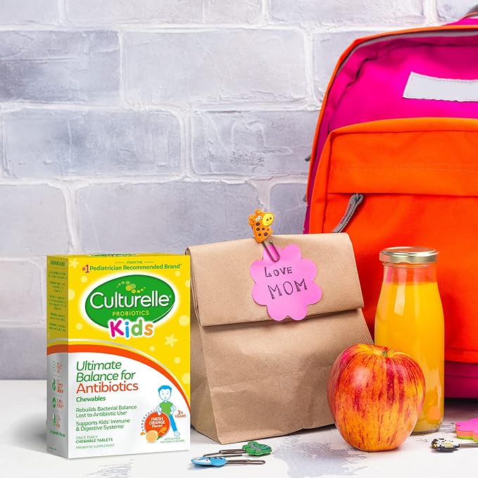 Culturelle Probiotics Ultimate Balance Probiotic for Antibiotics Ages 3+20 CountOrangeProbiotic for Kids Helps Restore Good Bacteria Lost During Antibiotic Use &amp Supports A Healthy Immune Syste
