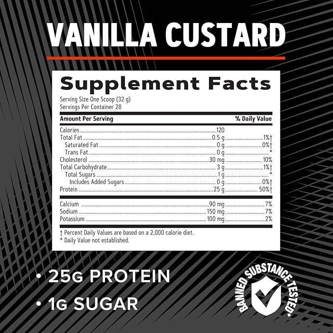 GNC AMP Pure Isolate Whey Protein - Vanilla Custard (28 Servings)