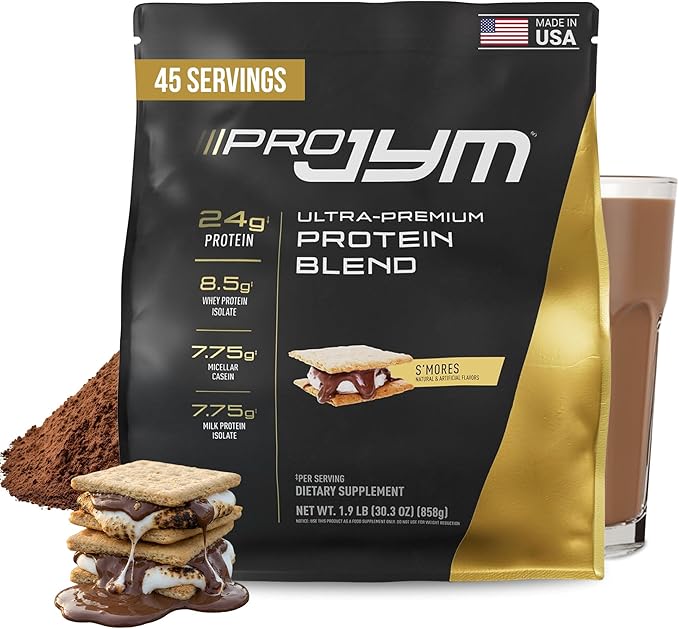Pro JYM S'Mores Protein Powder - Whey Protein Isolates Casein &amp Milk Protein Lean Muscle Building for Men &amp Women JYM Supplement Science 45 Servings