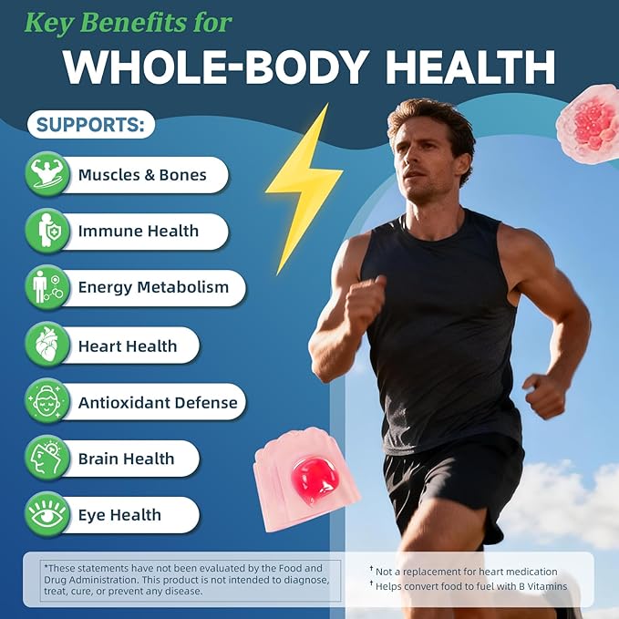 Totaria Men's Multivitamin Gummies &amp Probiotic Prebiotic Postbiotic Gummies Bundle Strawberry Flavor