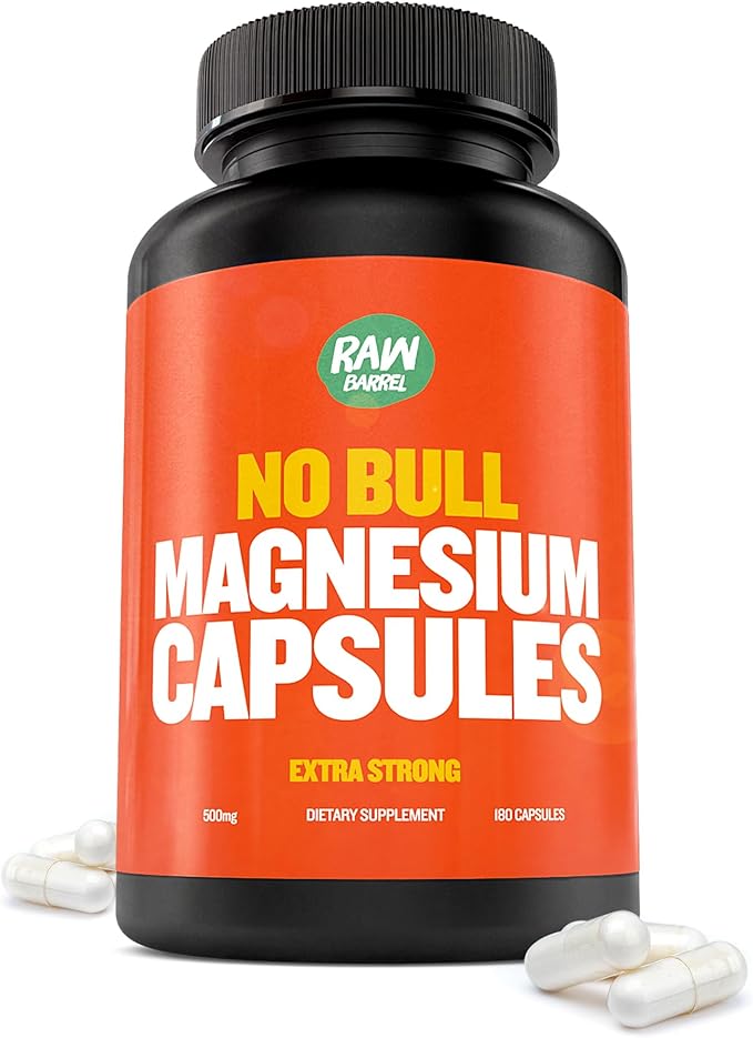 “No Bull” Magnesium Capsules Unique Magnesium Citrate and Oxide Formula for Sleep and Relaxation Magnesium Pills to Prevent Muscle Aches and Spasms Magnesium Oxide Citrate 500g