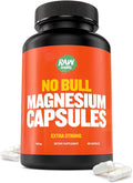 “No Bull” Magnesium Capsules Unique Magnesium Citrate and Oxide Formula for Sleep and Relaxation Magnesium Pills to Prevent Muscle Aches and Spasms Magnesium Oxide Citrate 500g