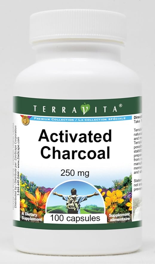 Activated Charcoal - 250 mg (100 Capsules ZIN: 513869) - 3 Pack