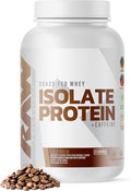 RAW Whey Isolate Protein Powder Cold Brew - 100% Grass-Fed Sports Nutrition Whey Protein Powder for Muscle Growth &amp Recovery - Low-Fat Low Carb Naturally Flavored &amp Sweetened - 25 Servings