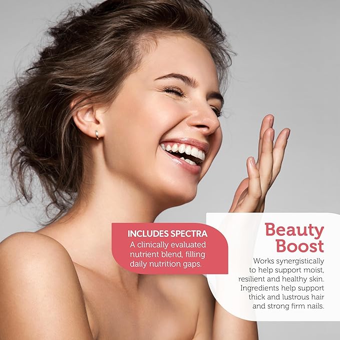 Zahler Multivitamin Beauty + Skin Hair and Nails Support Multivitamin for Women and Men with Iron Certified Kosher 60 Capsules