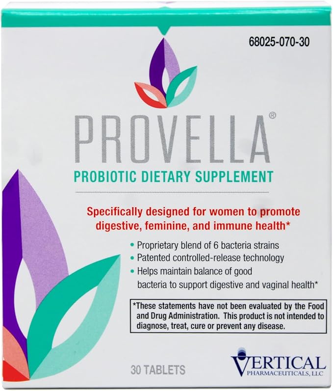 Provella Probiotic Dietary Supplement for Women: Supports Digestive Feminine and Immune Health - 30 Tablets