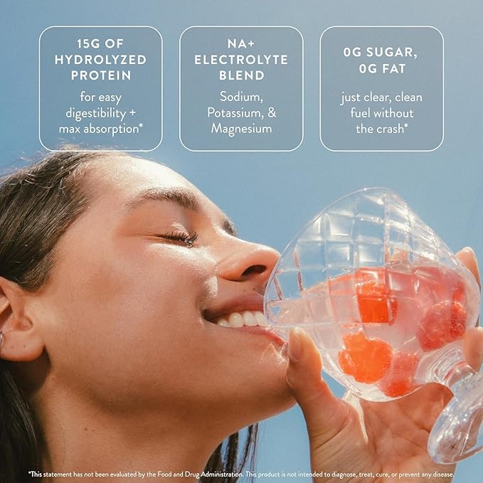 Arrae Clear Protein – Natural Protein Supplement Smooth Texture Easy to Mix 20 Servings Clean Formula with Electrolytes