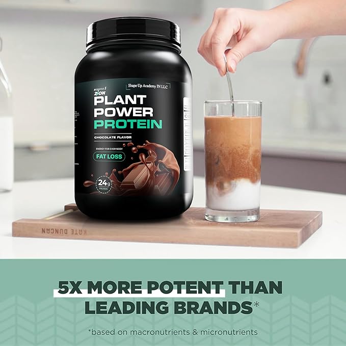 Zion Protein 100% Plant-Based Protein Powder Creamy Chocolated Fudge - 24g High Impact Plant Protein Low Net Carb No Lactose Ingredients for Shakes &amp Smoothies
