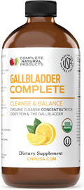 Gallbladder Complete Stone Breaker Liquid 8oz - Organic Gallbladder Support Formula Apple Cider Vinegar with Turmeric Lemon Hibiscus Chanca Piedra Sludge Cleanse Aid Fast Absorbing Made USA Herbal