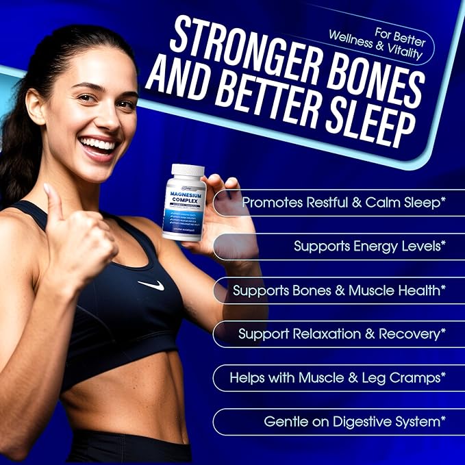 8-in-1 Magnesium Complex Supplement - 1000mg | High Absorption | Vegan Non-GMO | 90 Capsules (2)