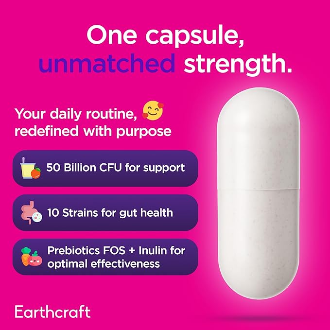 Probiotics for Women 50 Billion CFU – 10 Strains + Prebiotics for Vaginal Health Digestive Gut PH Balance and Immune Health – Delayed Release Capsules Non-GMO Vegan Support Nutrient Absorption