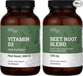Earth Harmony Vegan Vitamin D3 &amp Beet Root Powder - 120 Capsules Each