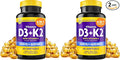 InnovixLabs Vitamin D3 K2-5000 IU Vitamin D3 Plus 600 mcg Vitamin K2 MK4 and MK7 for Max Calcium Absorption Supports Bone Immune Heart Health 3rd Party Tested Gluten Free 60 Softgels (Pack of 2)