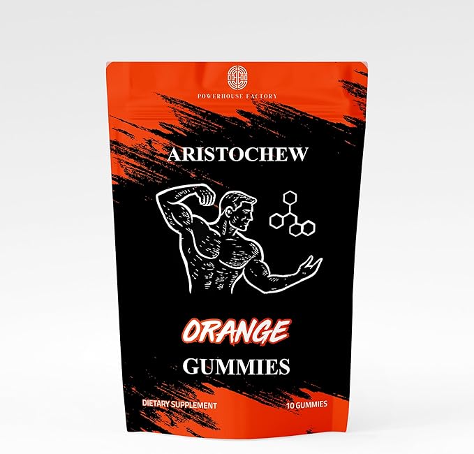 Aristochew Multivitamins Gummies Supports Energy Gummy - 10 Count - Non-GMO Gluten-Free Vegetarian Orange Flavor