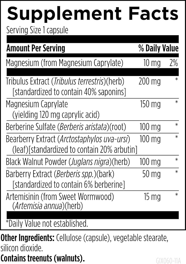 Designs for Health GI Microb-X - Botanical Gut Support Cleanse + Detox Supplement with Tribulus Berberine + Barberry Extract - Vegetarian + Non-GMO (60 Capsules)