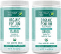 Organic Psyllium Husk Powder 16 oz &amp Whole Husk 8 oz Combo - Vegan Fiber Supplement - Digestive &amp Gut Health Support - Gluten-Free USDA Organic - Natural Cleanse &amp Detox Bundle
