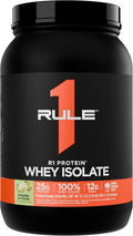 Rule 1 R1 Protein Whey Isolate - with 25g Protein &amp 6g BCAA Exclusively from Isolated &amp Hydrolyzed Sources for Workout Recovery (2 Pounds* Pistachio Ice Cream)
