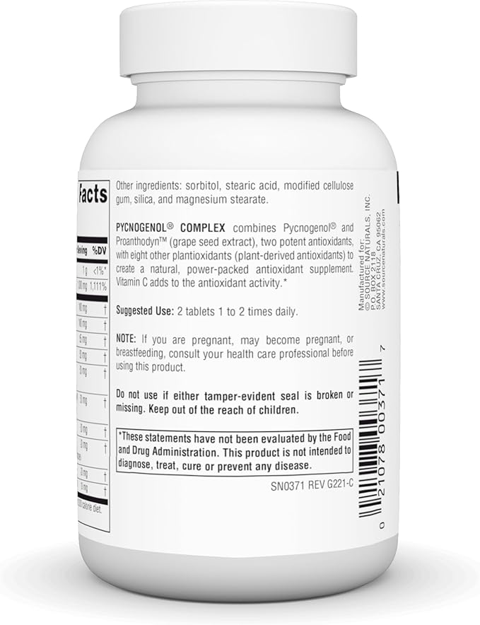 Source Naturals Pycnogenol Complex - Antioxidant Formula Rich in Flavonoids Proanthocyanidins &amp Vitamin C - 60 Tablets