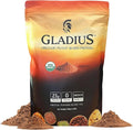 GLADIUS Organic Plant Based Protein Powder | Chocolate | 15 Servings | 21g of Protein | Plant Based | No Sugars Added | Rich in Probiotics
