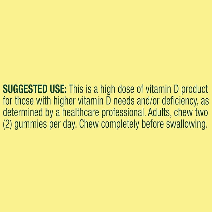 SUREFECT Spring Valley Vitamin D3 125mcg (5000 IU) - 60 Vegetarian Gummies - for Bone &amp Immune Support - Organic Gluten-Free Organizer