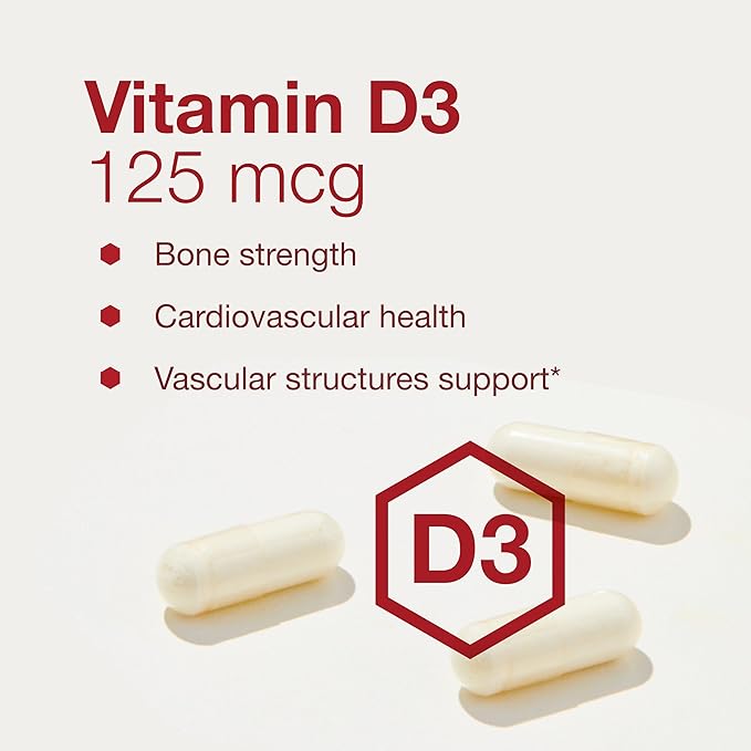 PROTOCOL FOR LIFE BALANCE - K2 MK-7 and D3 - Vascular Health and Structural Support Bone Strength Appetite Suppressant Natural Weight Loss Supports Calcium Absorption - 60 Veg Capsules