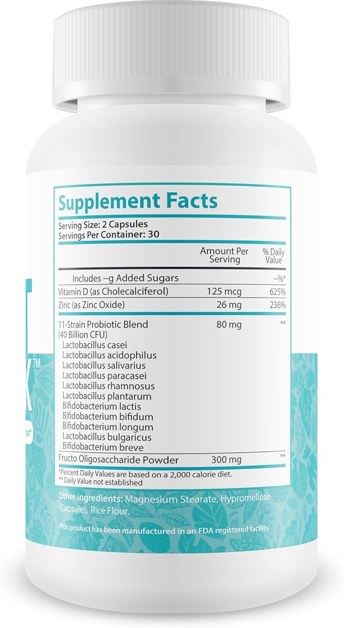Gut Hack - Our Best Probiotics for Gut Health - Women &amp Men Probiotics and Prebiotics - Gut Restore Probiotic - Proprietary 11 Strain Probiotic Formula with Vitamin D &amp Zinc for Deep Immune Su