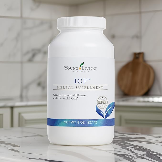 Young Living ICP 8oz. - Premium Essential Oils Nutrient Absorption Support Powder - Psyllium Fiber Supplement with Natural Soluble and Insoluble Fiber Blend