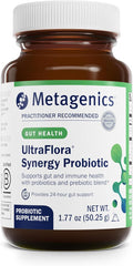 Metagenics UltraFlora Synergy - Probiotic &amp Prebiotic Powder with L. acidophilus NCFM &amp B. lactis Bi‑07 - Supports Digestive Health Bloating Relief &amp Immune Function - Gluten‑Free - 1.77