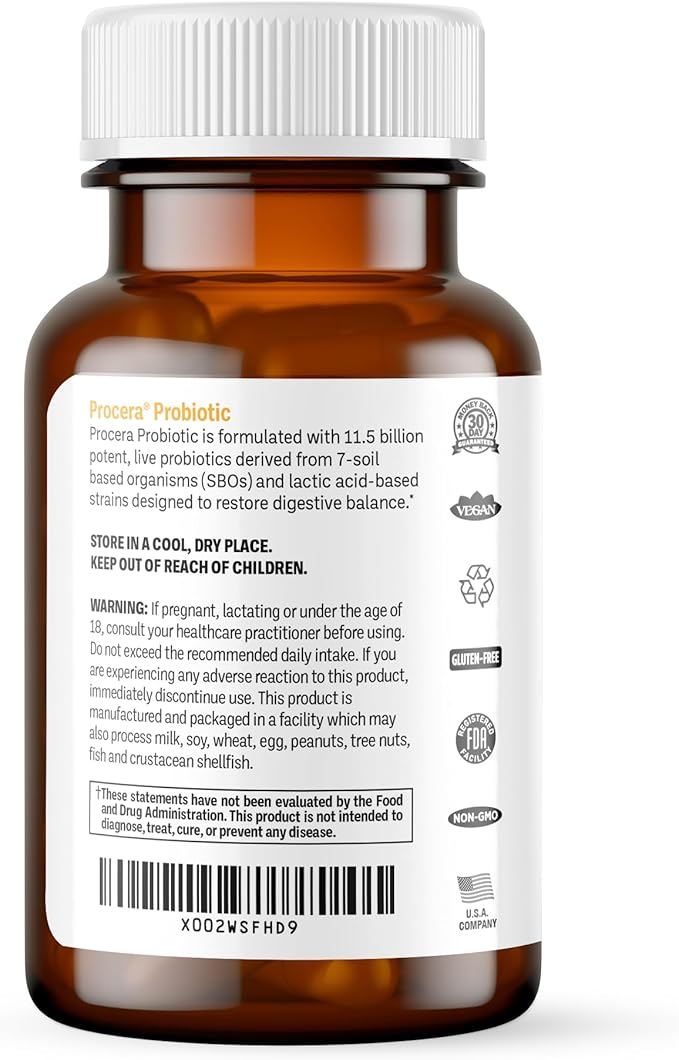 Procera Immune Probiotic 11 Billion CFU - 7 Probiotic Strains - Boost Defenses - Improve Digestion - Cleanse Intestinal Tract - Cold - Flu - Sick - Digestive &amp Immune Health - Lactobacillus - 30 C