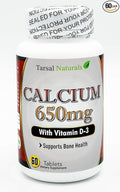 Calcium Plus Vitamin D3 60 Tablet All Naturals Supports Bone Health Good for Seniors Pregnancy and Menopause Made in USA Gluten Free FDA Registered Facility Non GMO