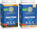 Sunwarrior Mocha &amp Chocolate Organic Plant Based Protein Powder Set | Bundle &amp Save | Vegan Organic Protein Powder | Non-GMO Soy Dairy Filler &amp Gluten Free (32 Servings Chocolate 30 Servi