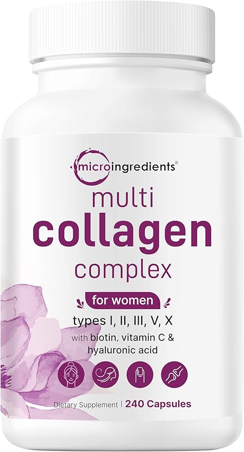 Micro Ingredients Vitamin D3 10000 iu + K2 200 mcg Coconut Oil Softgels &amp Multi Collagen Complex for Women Bundle 2 Pack | Essential Sunshine Vitamins | Hydrolyzed Protein Peptides