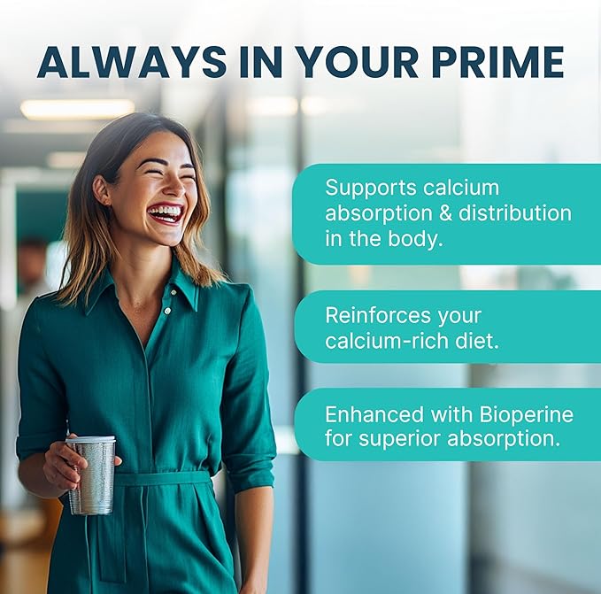 4-in-1 Calcium Supplements for Women and Men - Calcium with Vitamin D3 K2 5000 IU Supplement 601mg per Serving for Heart Bones &amp Body Defenses - Gluten-Free Vegan-Friendly (240 ct)