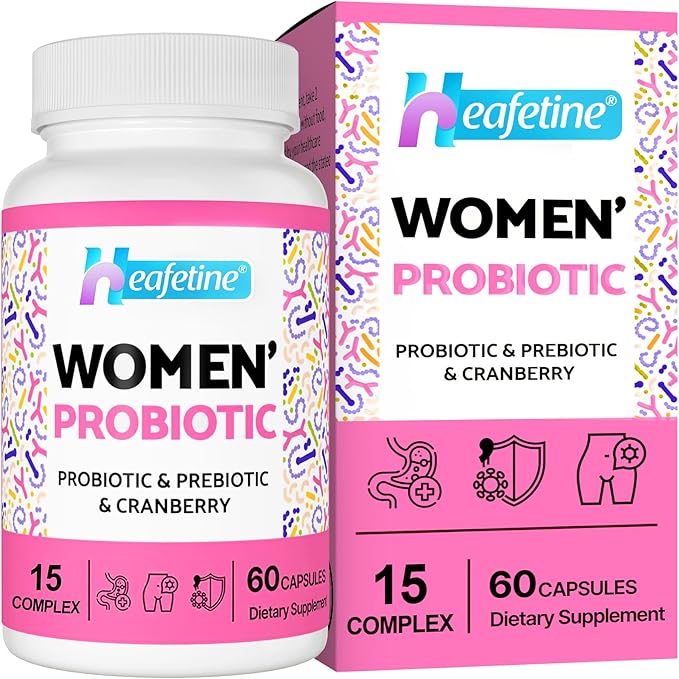 Vaginal Probiotics for Women 300 Billion CFUs Probiotics for Women 15-in-1 Womens Probiotic &amp Prebiotics for Vaginal Urinary Tract PH Balance Immune Digestive &amp Gut Bloating Health 60