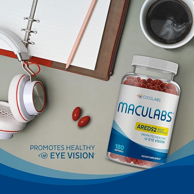 Eye Vitamins - AREDS 2 Based Formula - Eye Vitamin with Lutein &amp Zeaxanthin for Macular Health - Vision Supplements for Adults - 180 Softgels Support &amp Care for Eyes - Made in USA