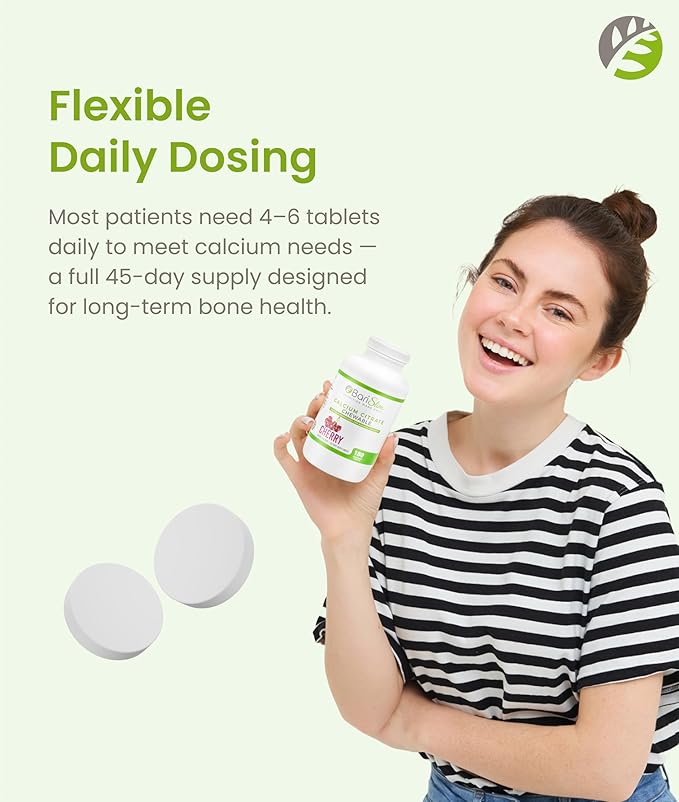 BariSlim Bariatric Calcium Citrate with Magnesium &amp Vitamin D Tabs - 500mg Calcium Citrate - Formulated for Post Weight Loss Surgery - Supports Bone Health | Cherry | 180 Tablets